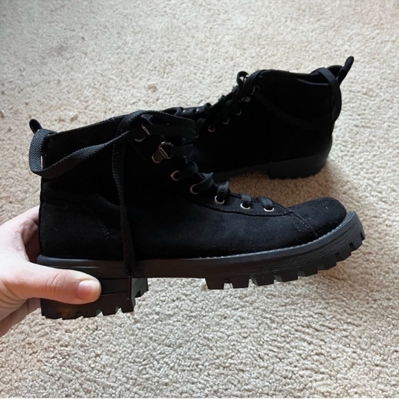OFFICE London Black Ankle Tie Up Boots Size: 37 - Picture 1 of 9
